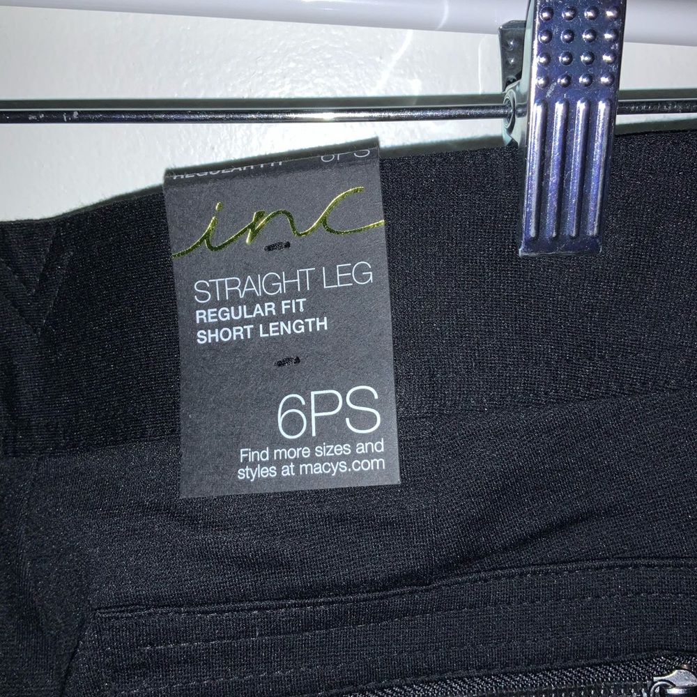 INC International Concepts Black Straight Leg Ponte Pants